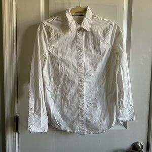 J. Crew | The Slim Long Sleeve Button Down Blouse Cotton White Size 2